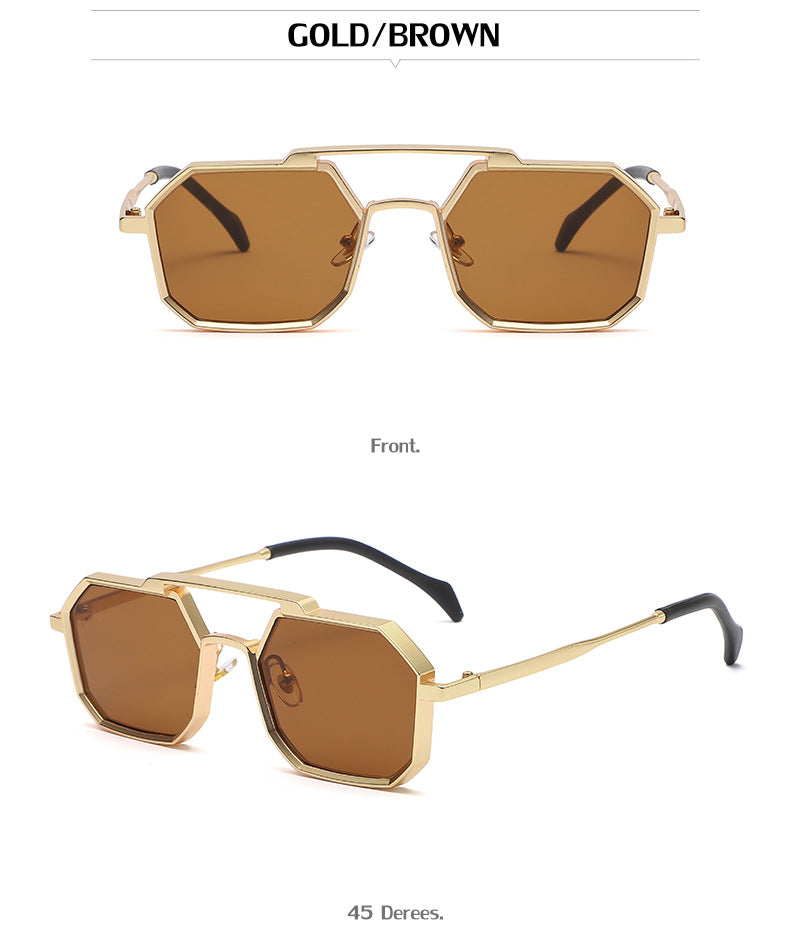 New European and American Steampunk Style Sunglasses for Men, Polygonal Small Frame Sunglasses for Women, Trendy sunglasses Wholesale - 图片 19