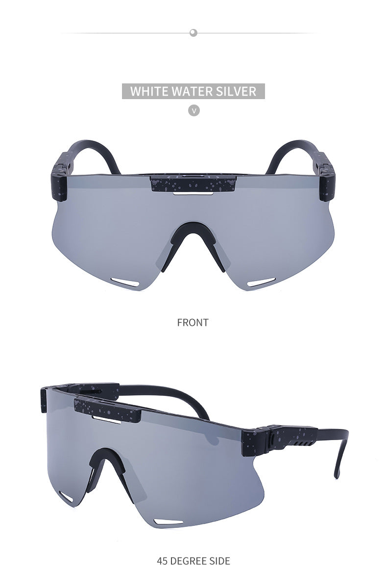 New European and American Style Colorful Outdoor Cycling Windproof Sunglasses for Men and Women Integrated Sports Sun Protection Sunglasses - 图片 21