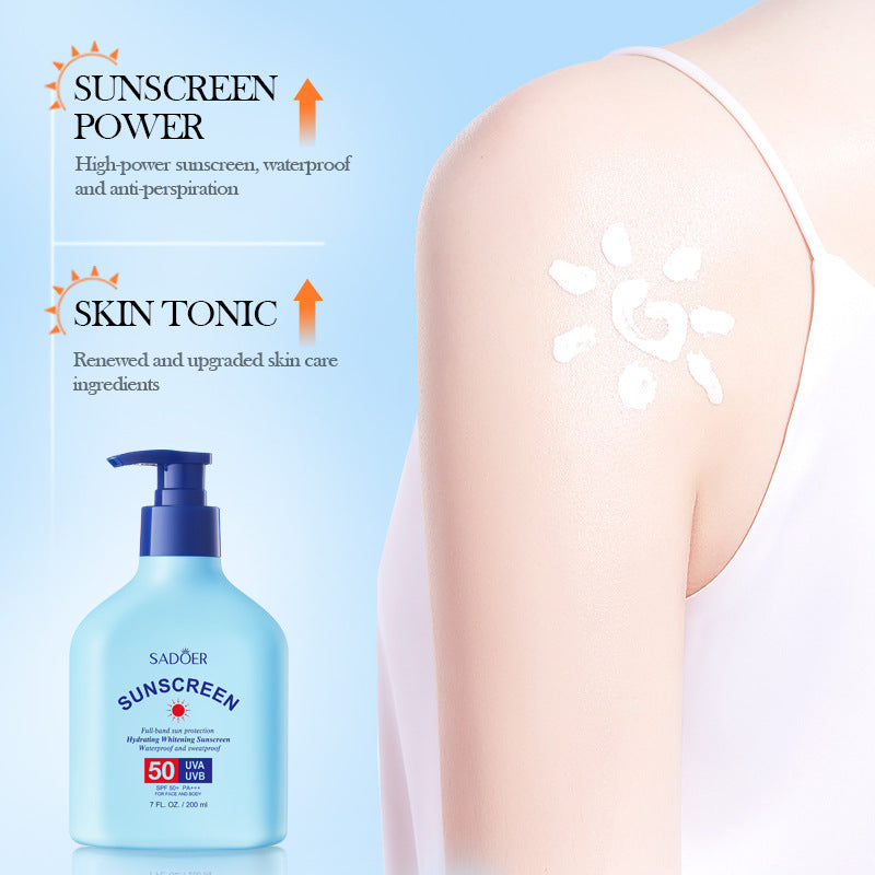 Sunscreen SADOER Hydrating, moisturizing, whitening, refreshing, UV protection sunscreen lotion for cross-border foreign trade wholesale - 图片 4