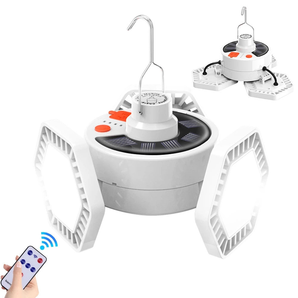 Outdoor LED Tent Light Camping Light with Remote Control Three-Leaf Bulb Emergency Light for Home Power Outage - 图片 4