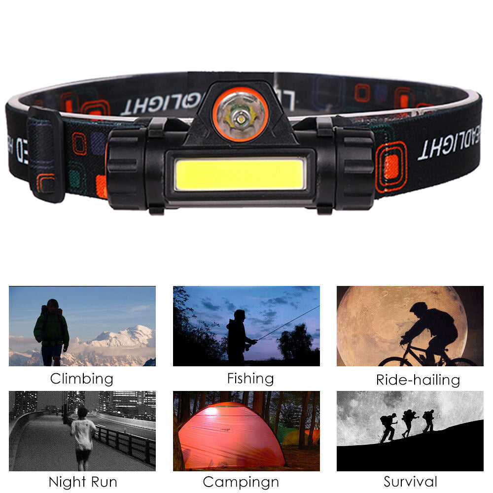 Multifunctional headlight strong light outdoor light night fishing light COB Miner's lamp USB Rechargeable Headlamp with Magnetic Work Head - 图片 20