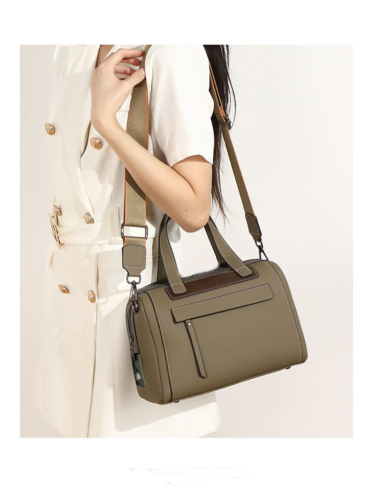 Boston Crossbody Pillow Bag Privacy Protection Fingerprint Unlock Genuine Leather Handbag Commuter Women's Bag Crossbody Bag - 图片 23