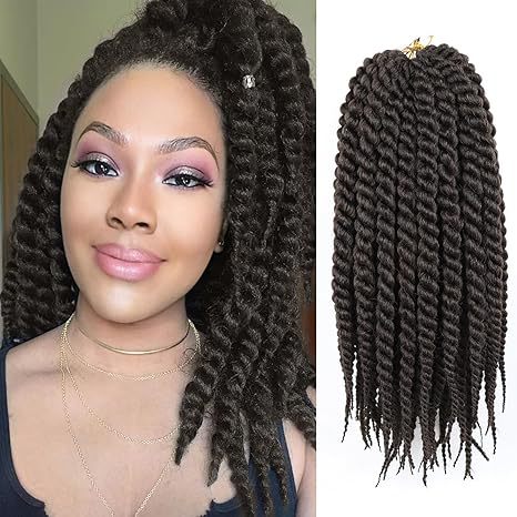 Medium Coarse12Hand-twisted Two-strand Braid SenegaleseTwistHair Synthetic Crochet Wig Voluminous Wig - 图片 6