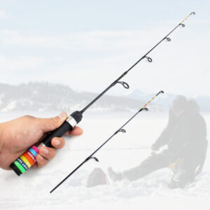 Factory Wholesale55cm2Carbon Fiber Ice Fishing Rod Ultra Soft Ultra Light Portable Winter Fishing Rod European and American Winter Fishing