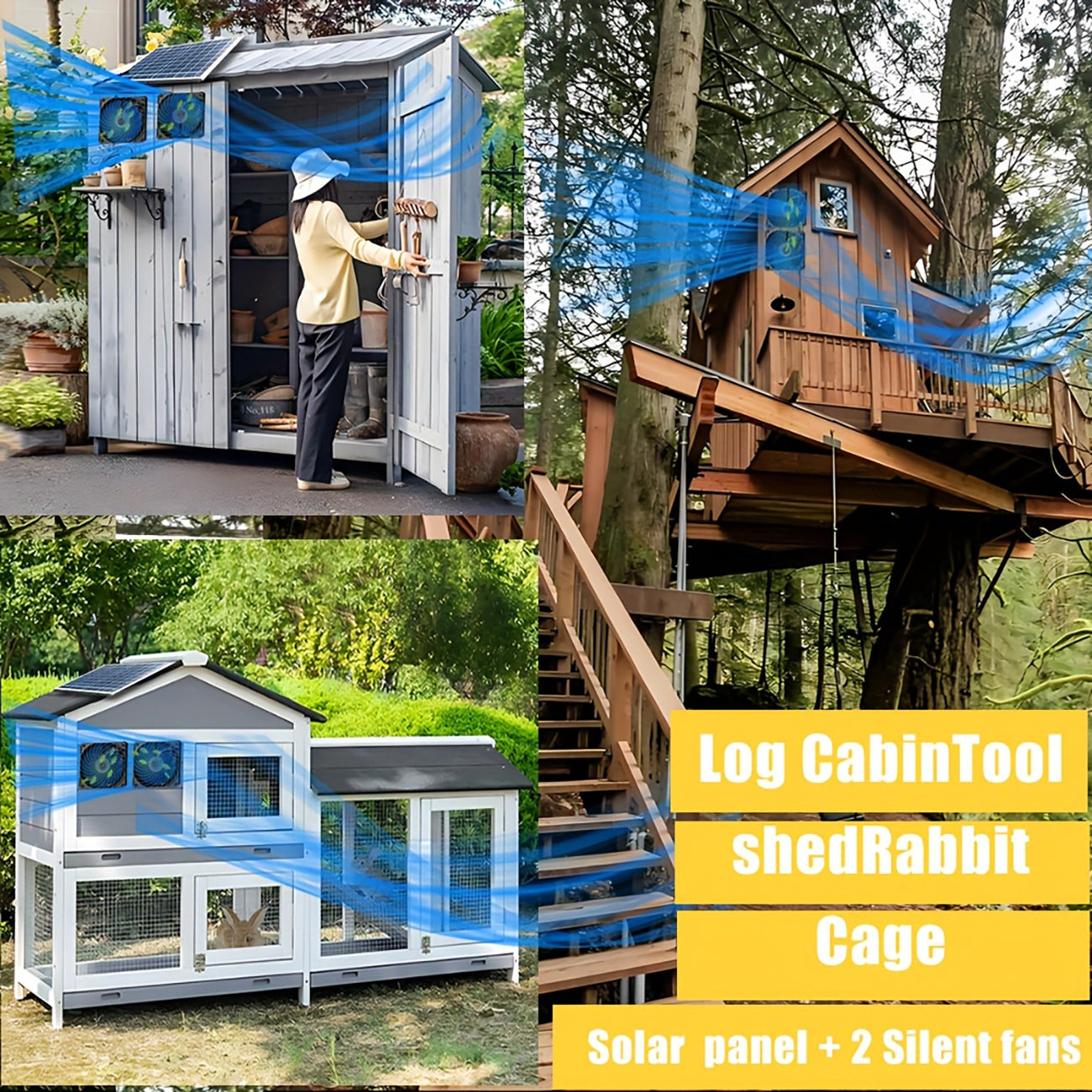 Exclusive Solar Ventilation Fan Exhaust Fan Solar Photovoltaic Pet House Ventilation Convection Cooling Blower - 图片 3