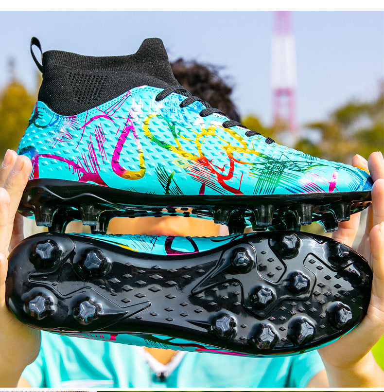 Youth Football Shoes Men and Women Long Spikes Adult Professional Sports Training Shoes Artificial Grass Non-Slip Wear-Resistant Competition Shoes - 图片 22