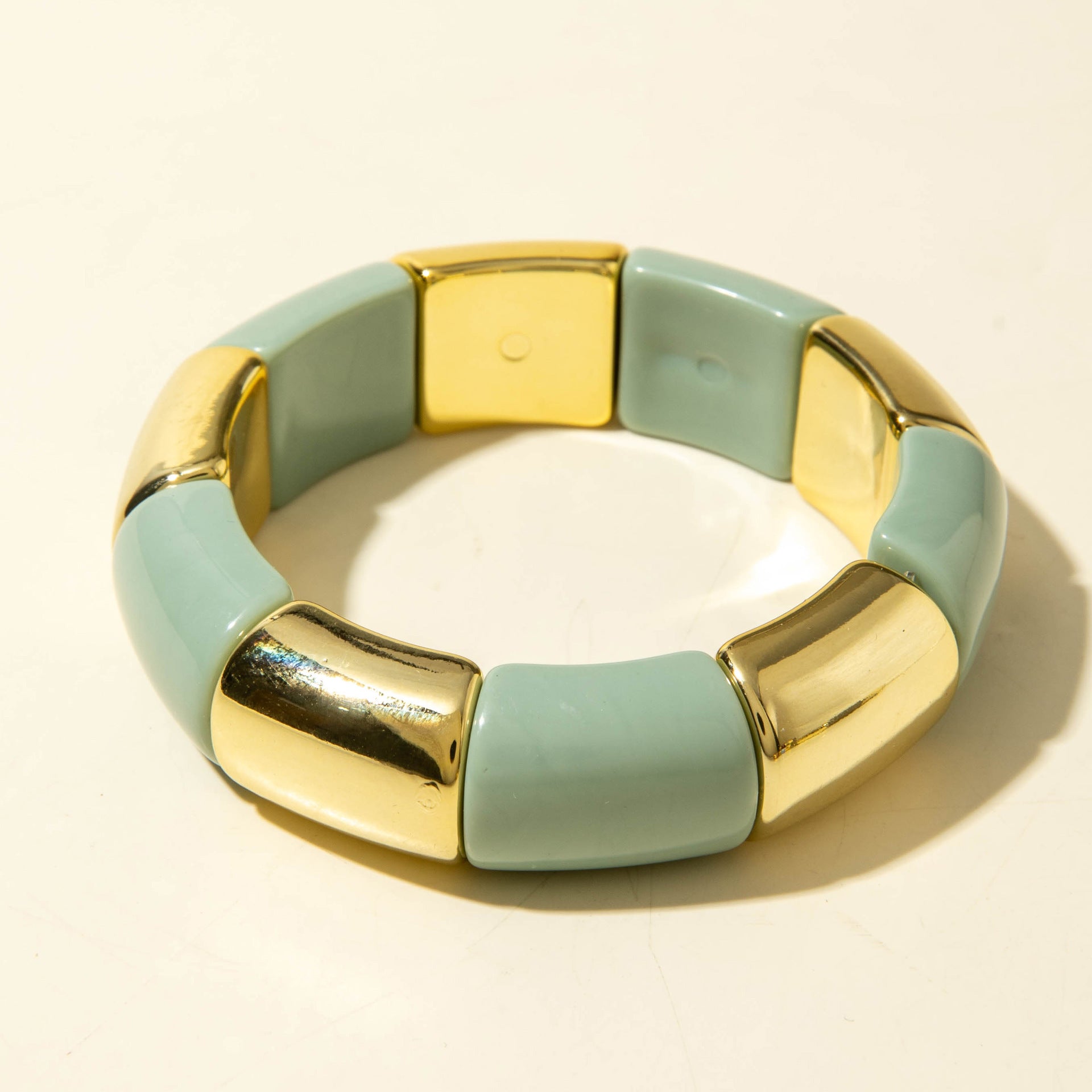 European and American Style Bohemian Bamboo Tube Color Block Elastic Beaded Bracelet Simple Fashion Bracelet Wholesale - 图片 20