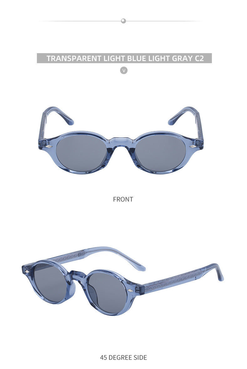 2025New European and American Round Small Frame Sunglasses for Women, Simple and Stylish Sun Protection Sunglasses for Women Wholesale shades - 图片 24