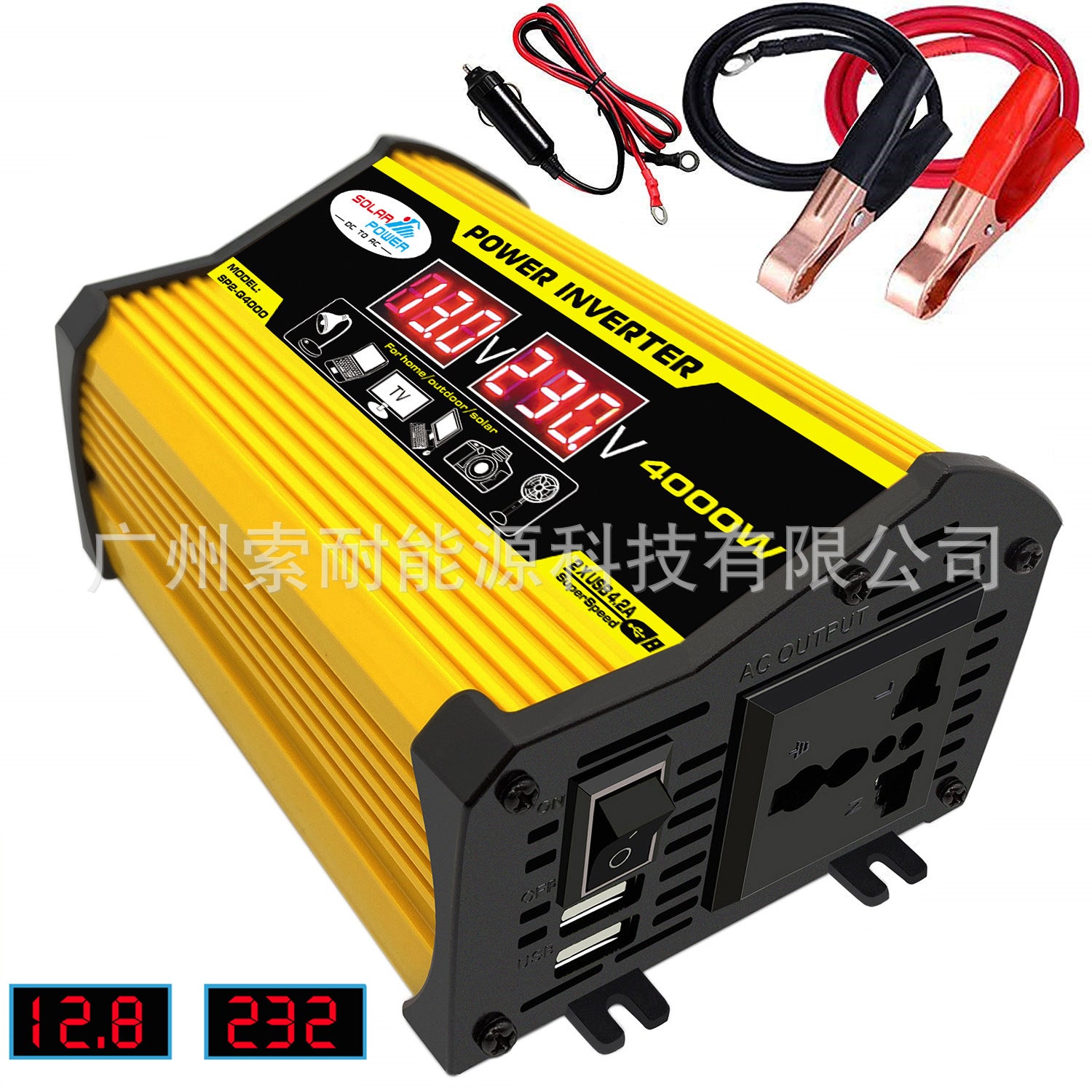 Automobile and Motorcycle Parts Car Inverter Power Supply300W Car Charger Adapter12V Turn110V/220V Vehicle Inverter - 图片 11