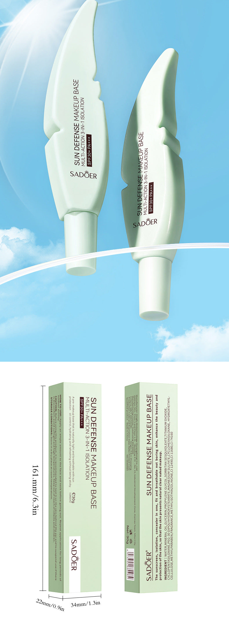 Cross-border Sunscreen30g SPF30+Sunscreen Isolation Cream UV Protection Concealer Sunscreen Cream Wholesale from Foreign Trade Manufacturer - 图片 14