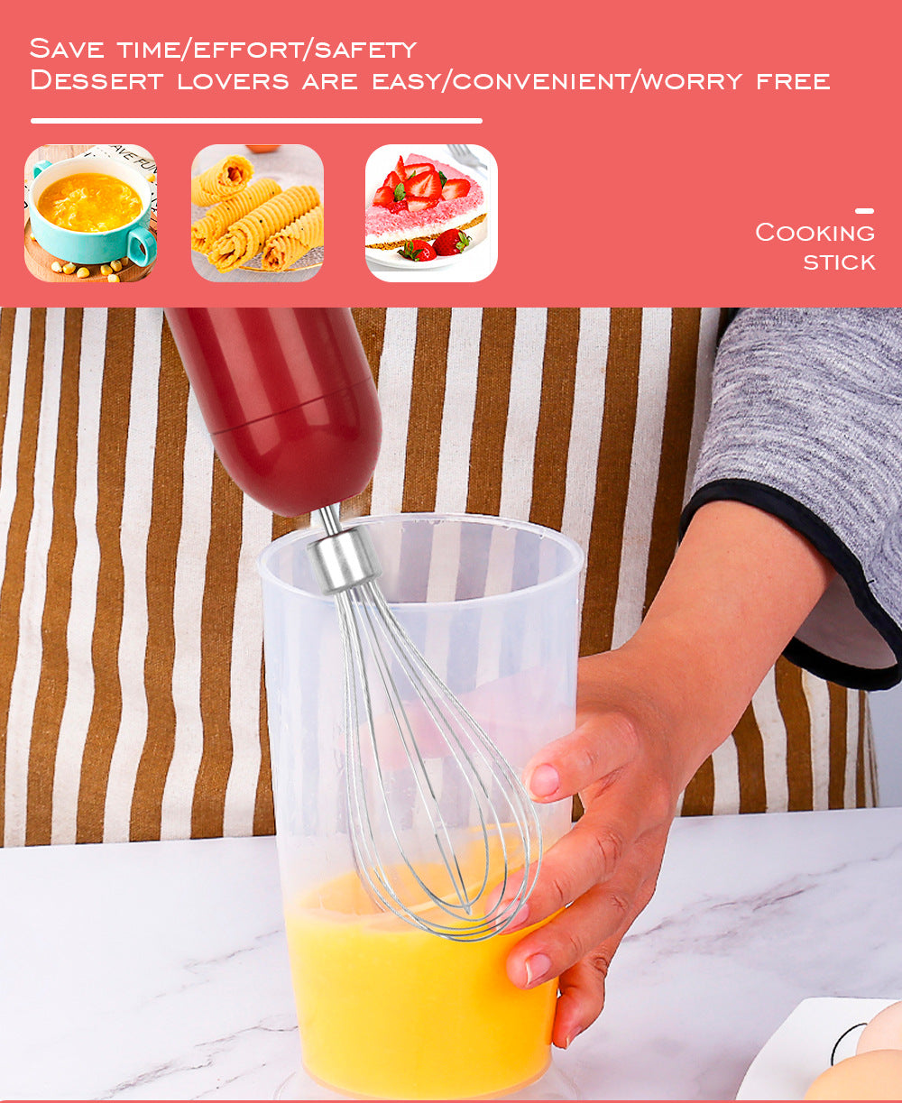 EU Plug Multifunctional Kitchen Handheld Cooking Stick Baby Food Electric Stirring Stick Milk Frother Juicer Meat Grinder - 图片 14