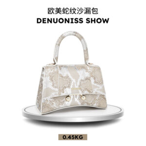 First Layer Snake Pattern Hourglass Bag Female Affordable Luxury Fashion Women's Bag Niche Baguette Handbag All-Match Shoulder Messenger Bag