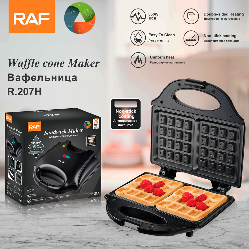 RAF European Standard Sandwich Maker Breakfast Machine Waffle Maker Toaster Multifunctional Light Food Machine Breakfast Machine - 图片 3