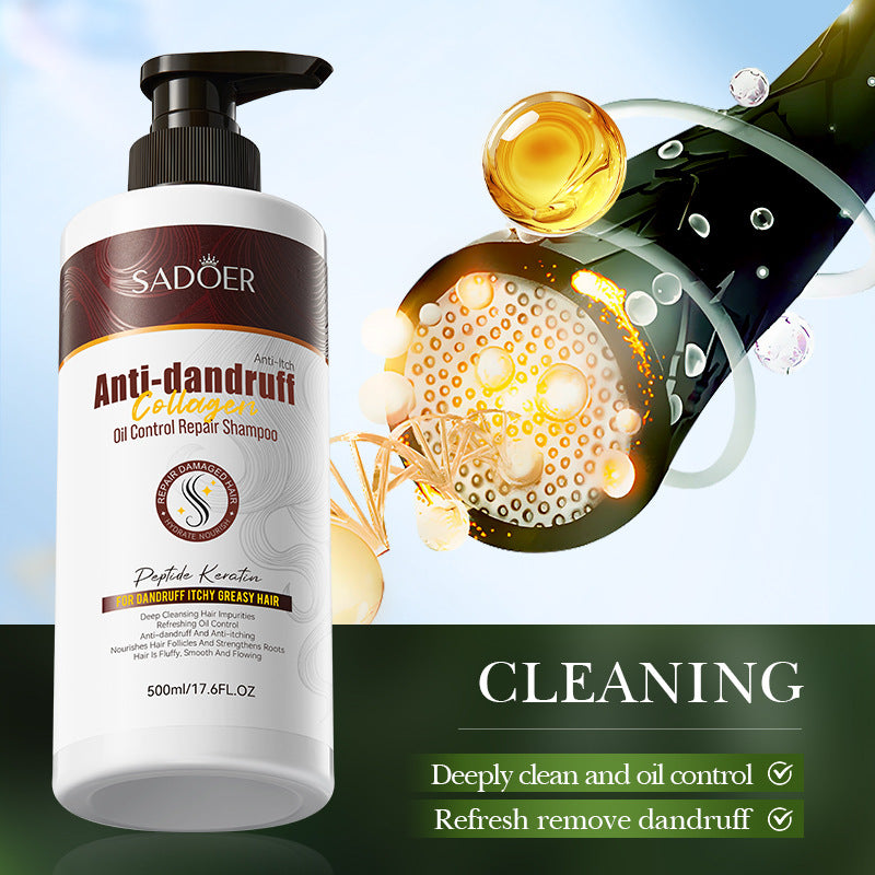 Collagen Anti-Dandruff Oil Control Shampoo SADOER Repair and Clean Shampoo Wholesale - 图片 4