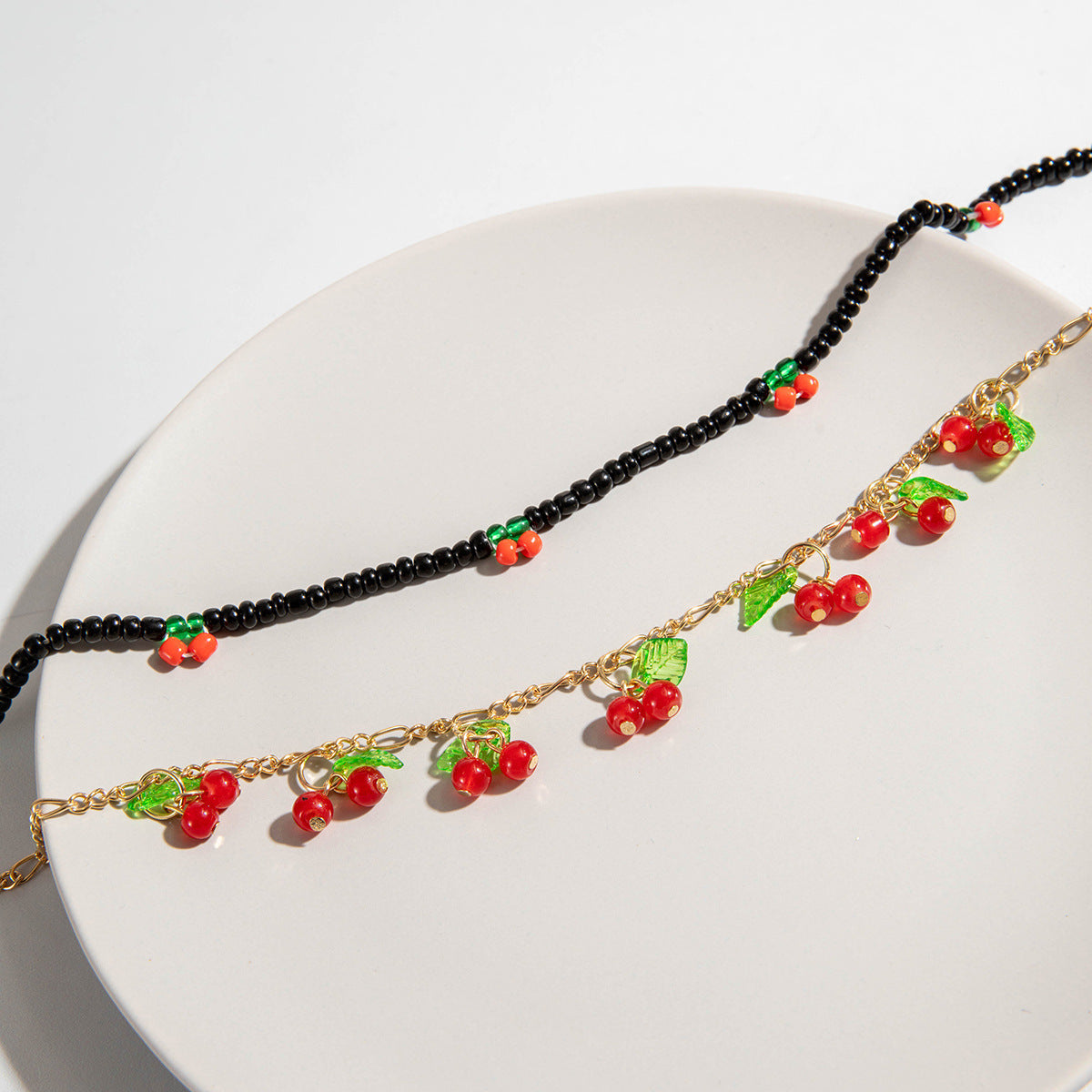 European and American Style Jewelry Light Luxury Imitation Pearl Cherry Necklace High-End Versatile Grass Multi-Layer Stacking Necklace Wholesale - 图片 48