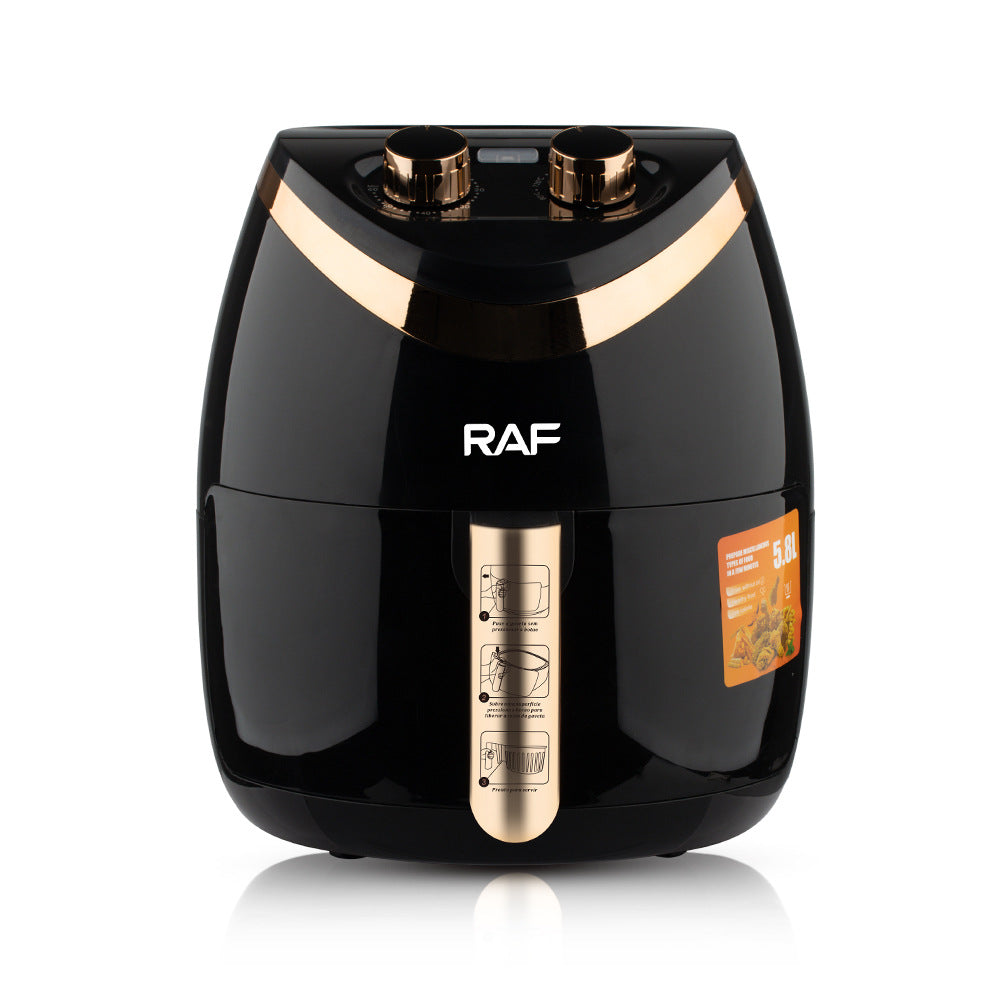 RAF US Standard Air Fryer Household Large Capacity Multifunctional Smart French Fries Fully Automatic Fryer 5.8L - 图片 3