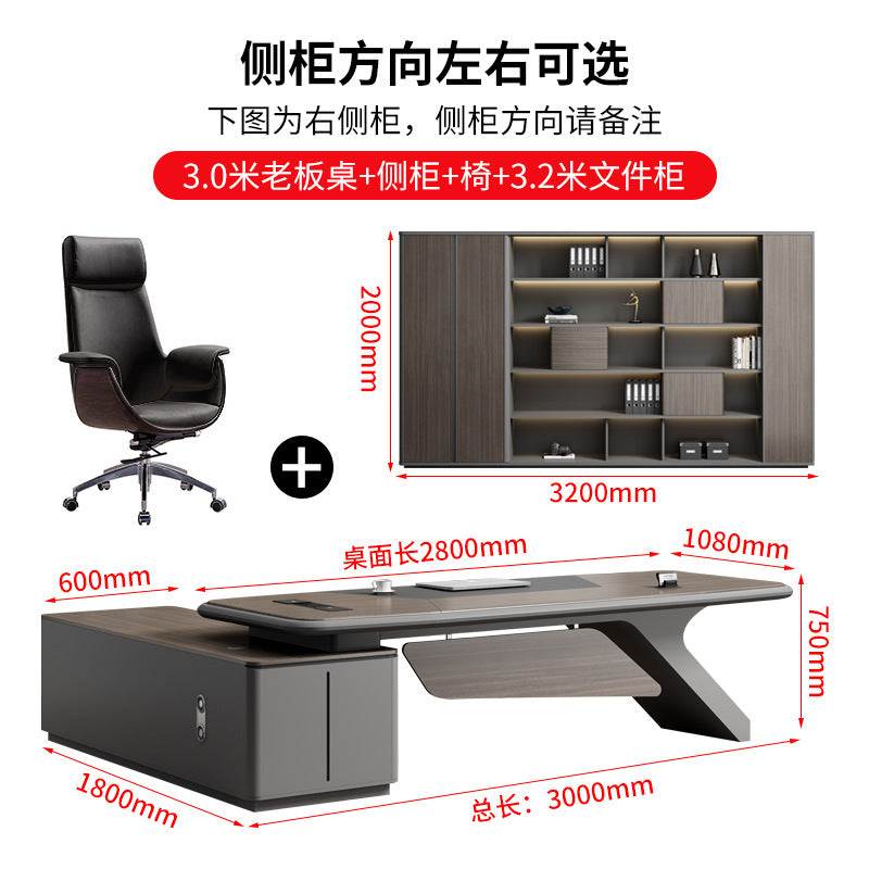 Painted Office Desk Executive Desk President Leader Chairman Boss Desk Office Manager Desk Office Desk and Chair Set - 图片 30