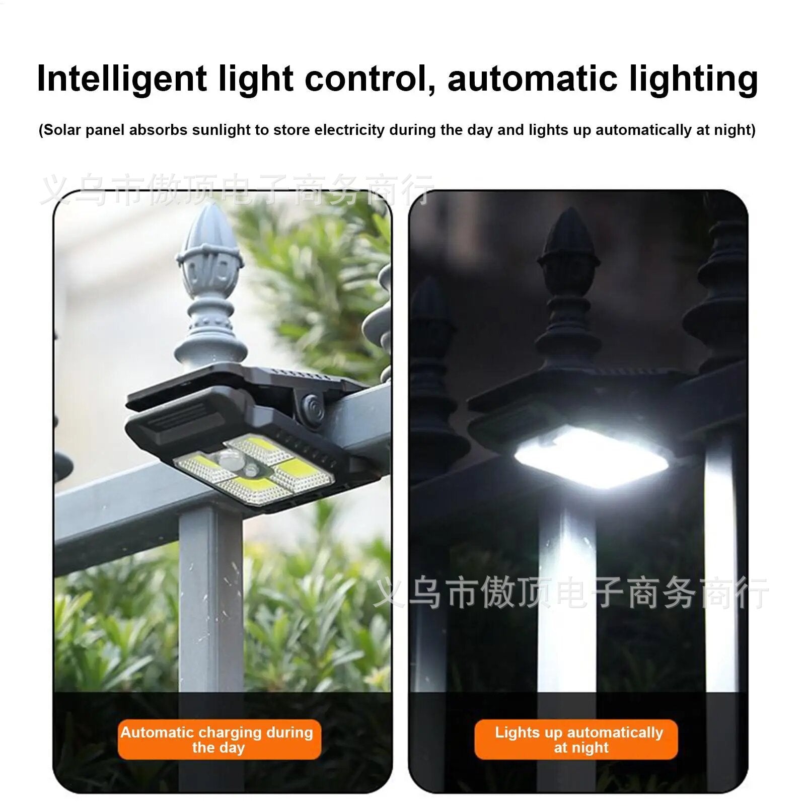 Solar Clip Light Human Body Sensing Outdoor Garden Light Garden Lighting Solar Fence Light Wall Light - 图片 13