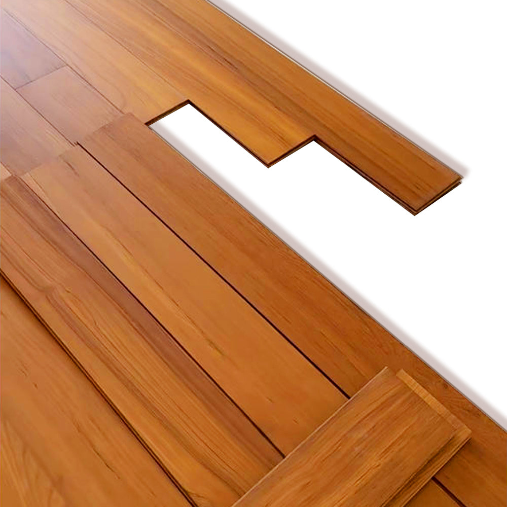 15mm Solid Wood Multilayer Teak Chevron Parquet Flooring | Smooth UV Finish | Customizable Pattern Colors | Park Outdoor Use - 图片 19