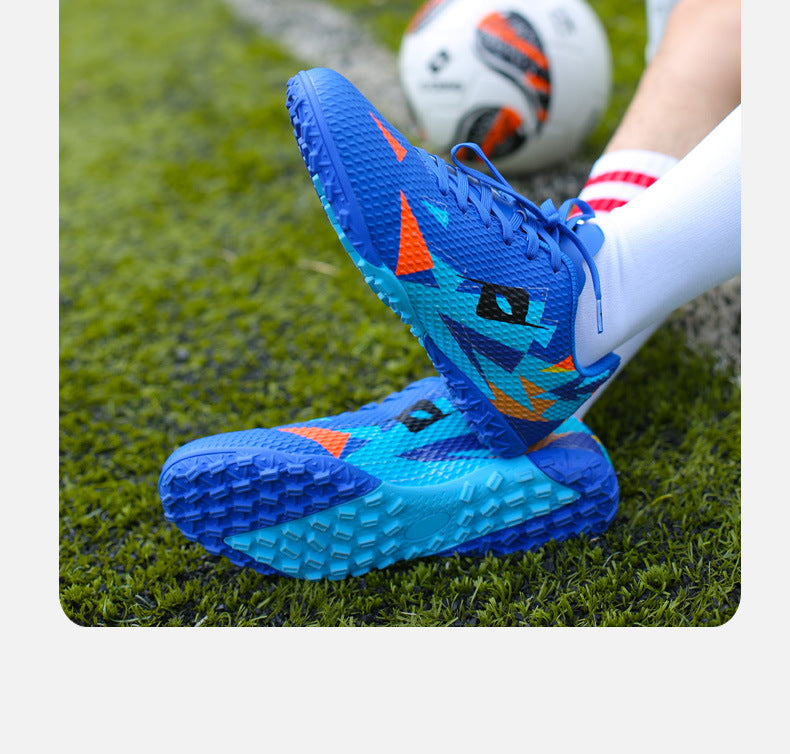 Rotating Buckle Football Shoes Breathable Anti-Slip TF Children's and Teenagers' Turf Training Shoes for Flat Ground Competitions - 图片 28