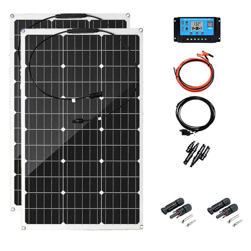 Factory Direct Solar Panel 200W 18V Flexible Emergency Charging Home/Camping Outdoor Photovoltaic Battery Panel - 图片 25
