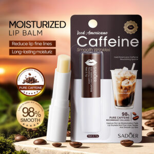Iced American Caffeine Nourishing Lip Balm SADOER Anti-chapped Moisturizing Lip Balm  Wholesale