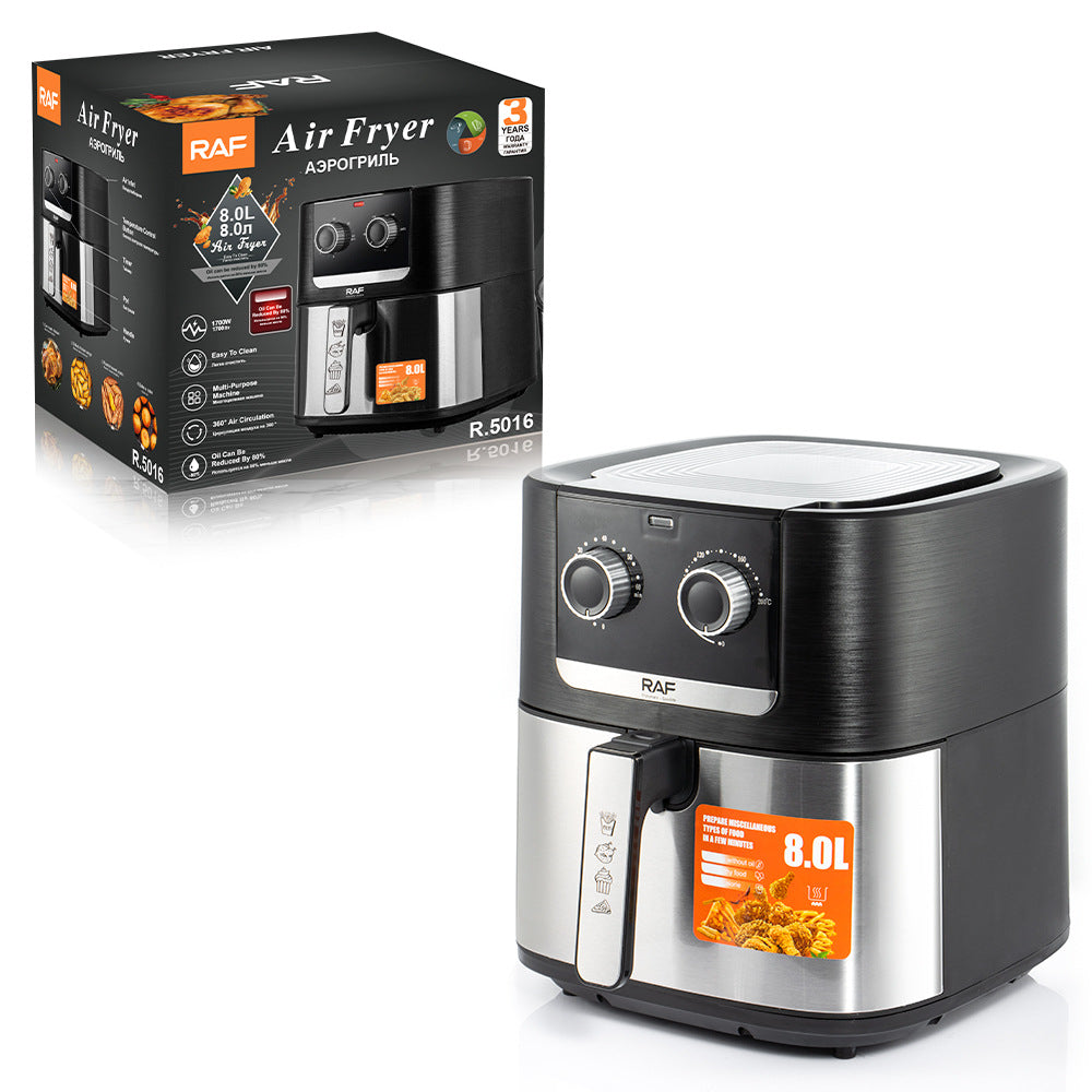 RAF European Standard Household Oil-Free Fryer Smokeless Electric Grill Electric Cooking Pot Air Fryer8L Large Capacity - 图片 14