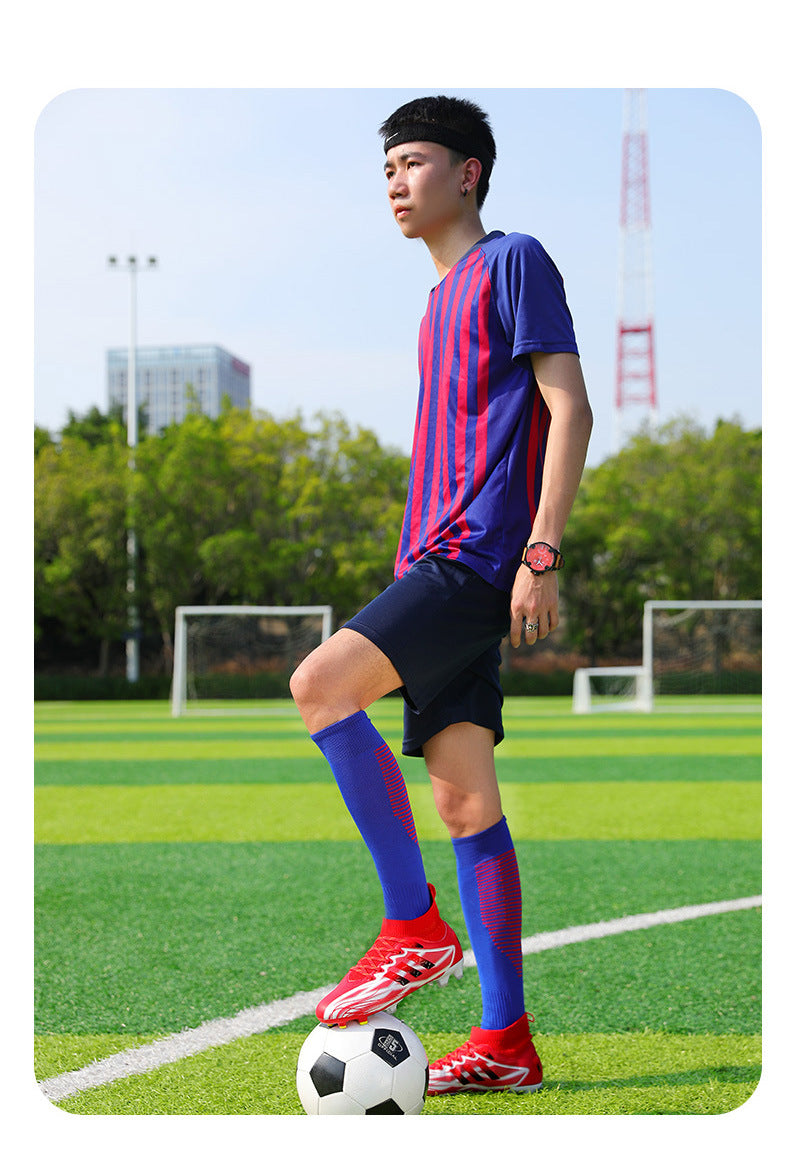 New high-top soccer shoes for men and women AG Spike TF Broken Nail Youth Student Grassland Competition Training Shoes - 图片 24