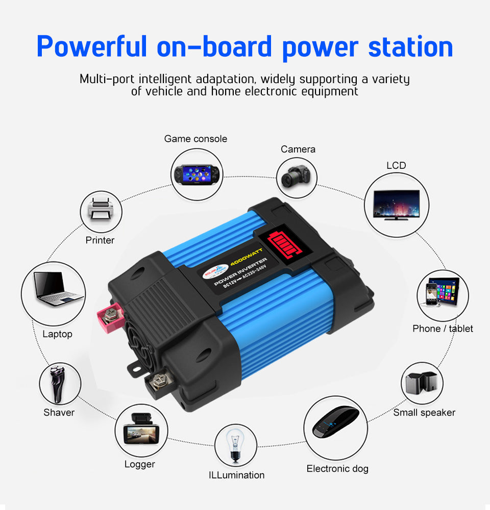 Vehicle Inverter300W 500W 12V Turn110V 220V Car Inverter【New Product】 - 图片 8
