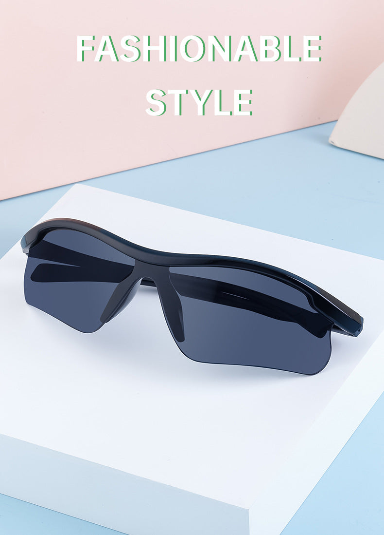 European and American Style Half-Frame Cycling Sunglasses Windproof Sunglasses for Women Personalized Outdoor Sports Running Glasses Eye Protection for Men - 图片 10