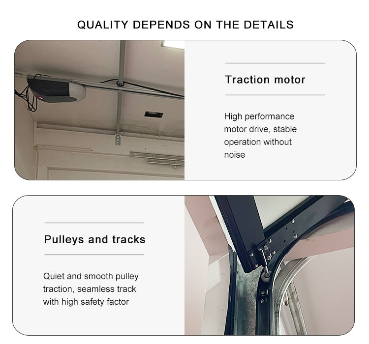 Modern Industrial Overhead Garage Door Motor Automatic Aluminum Glass Garage Door for Homes - 图片 11