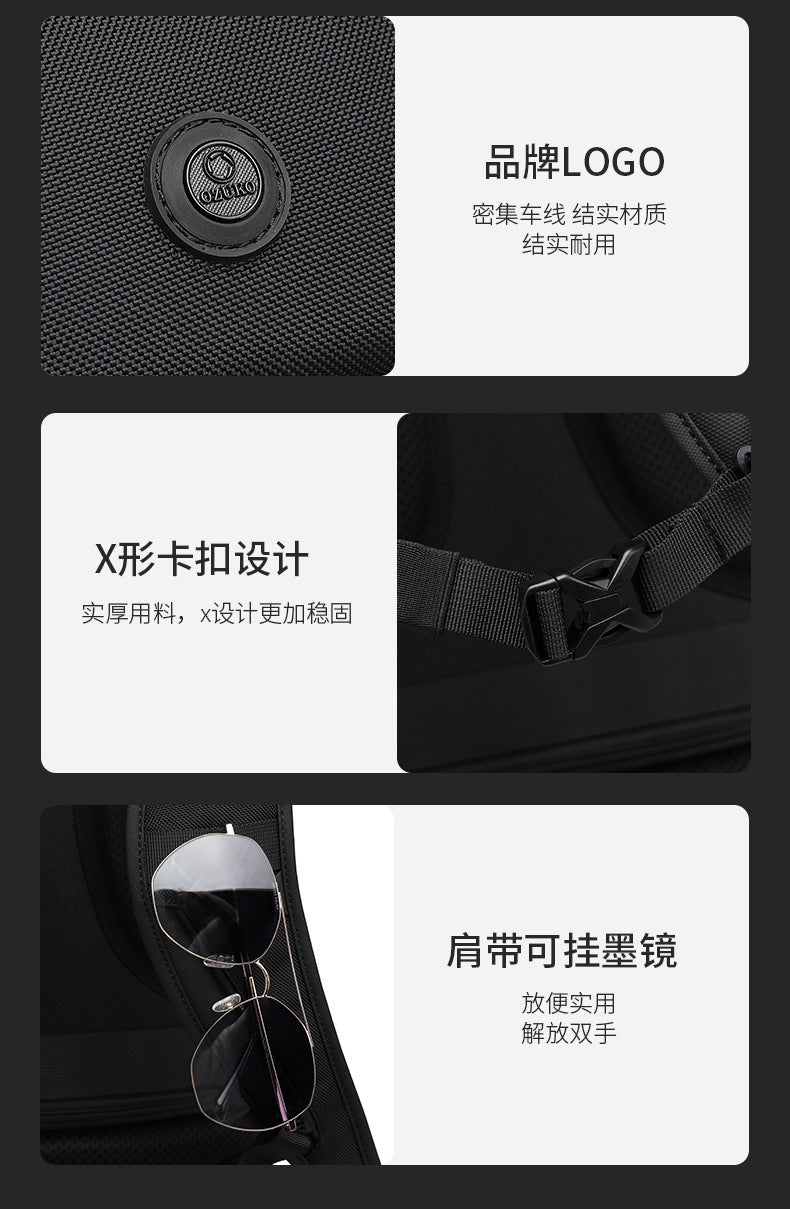 ozuko Business Backpack Men's Waterproof Computer School Bag High-looking commuter travel backpack for college students - 图片 22