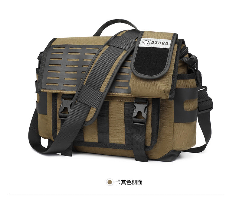 Men's Messenger Bag Multifunctional Crossbody Bag Waterproof Cycling Shoulder Bag Outdoor Commuting Tactical Style Men's Satchel - 图片 21