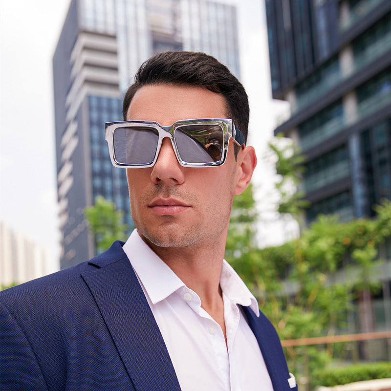20252024 New Rich Man Sunglasses Men Trendy High-end Square Frame Sunglasses Men Glasses sunglass - 图片 12