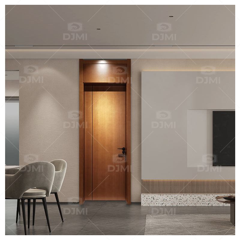 DJMI Modern Design House Villa Interior Luxury Solid Wood Doors Entrance Door - 图片 5