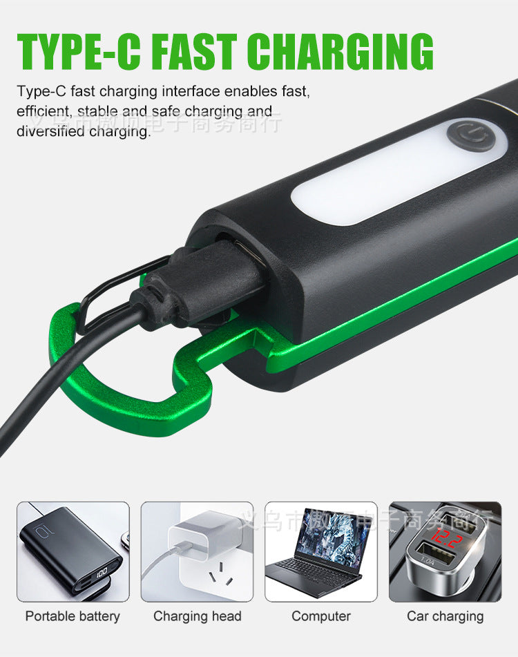 Multifunctional Flashlight Portable Keychain Magnetic Suction Light USB Rechargeable Lighting Work Light LED Sidelight - 图片 14