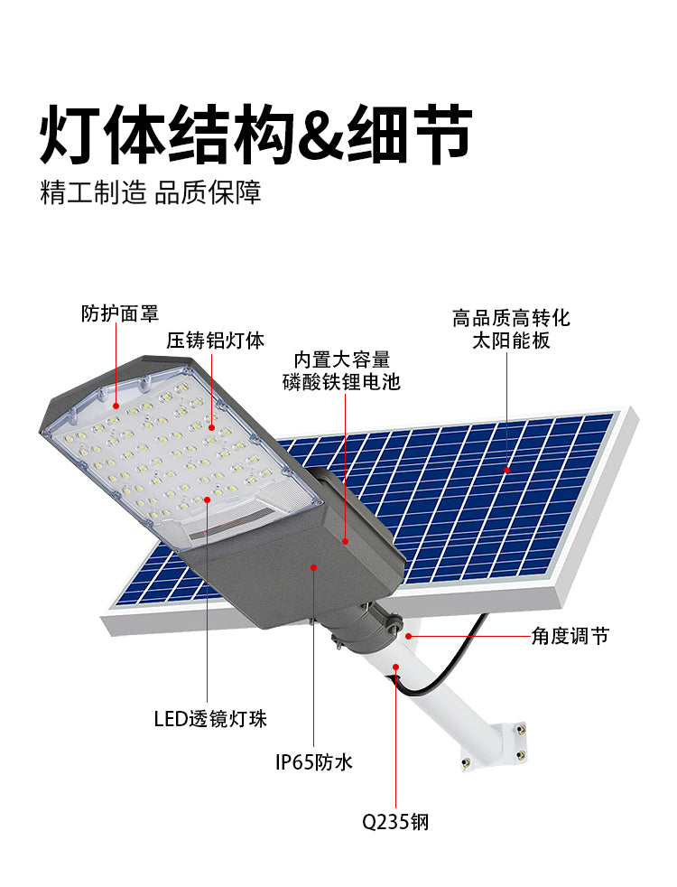 High Brightness IP65 Waterproof Outdoor Street Light Patch 200w 300w 600w 800w LED Solar Street Light - 图片 19