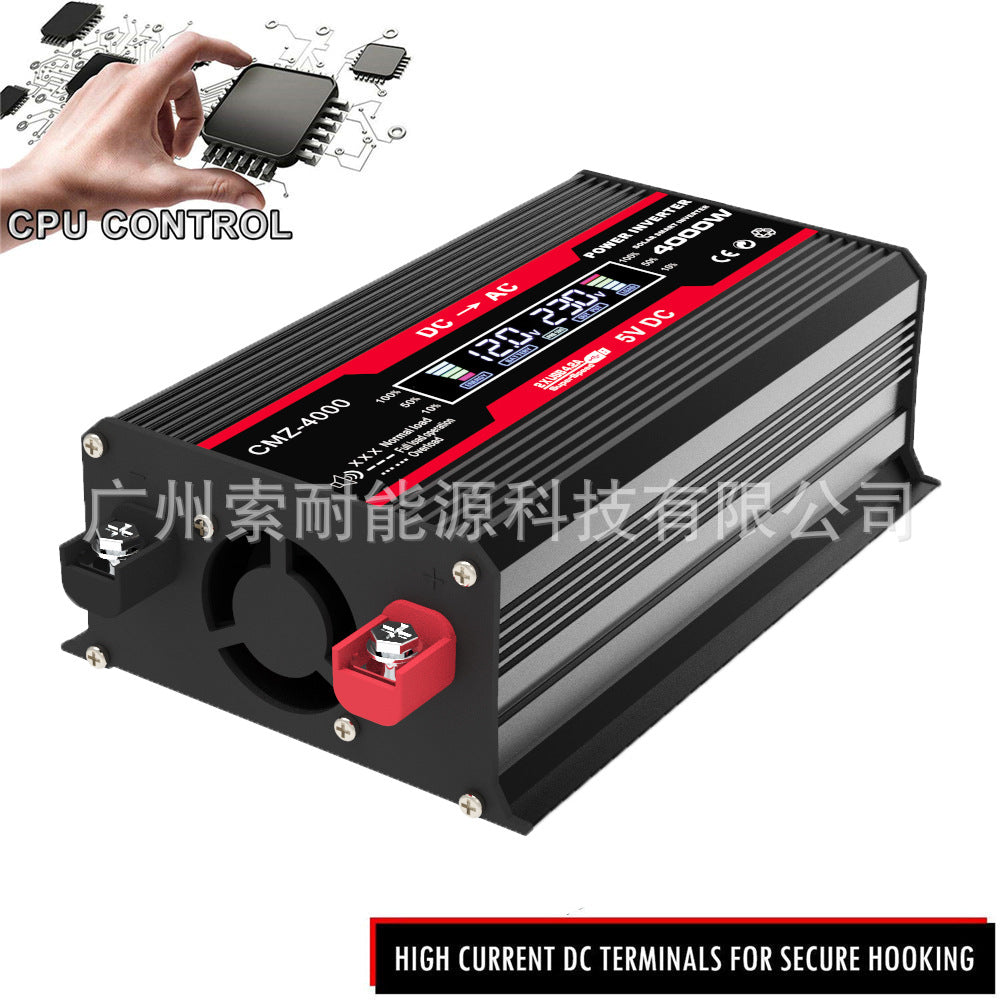 Supreme Car Inverter300W 12V Turn110V 220V Smart Color Screen Dual USB Mouth inverter - 图片 15
