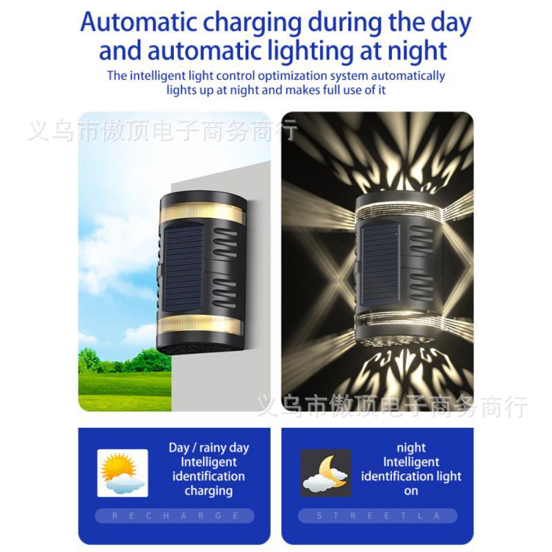 Solar Light Outdoor Human Body Induction Wall Light Waterproof Garden Courtyard Light Colorful Landscape Light LED Street Light - 图片 14