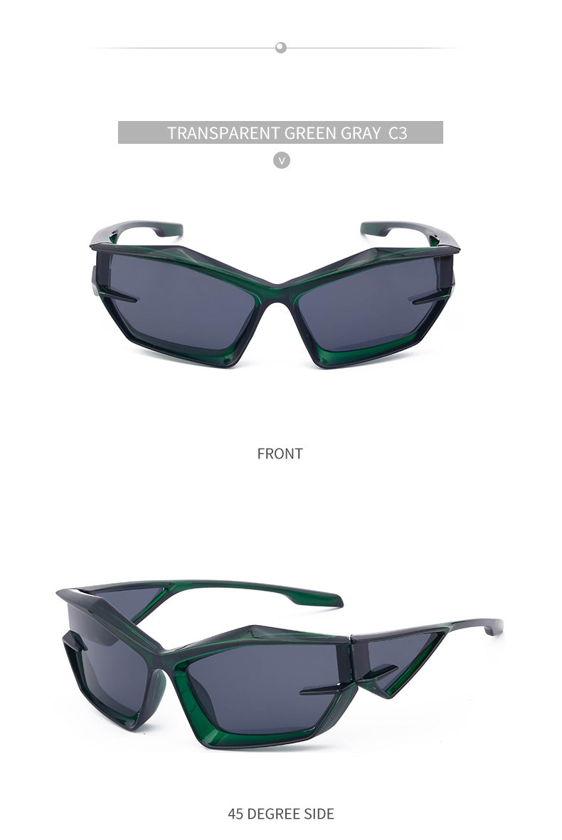 European and American style unique shaped sunglasses for men Y2K Millennium Future Technology Sunglasses for Women Trendy Glasses Wholesale - 图片 21