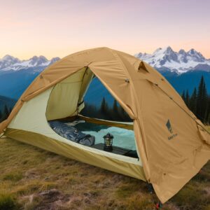 Jituo Journey Four Seasons Tent Outdoor Mountaineering Hiking Double Layer Tent for Two Persons Camping Tent Cold and Rainproof