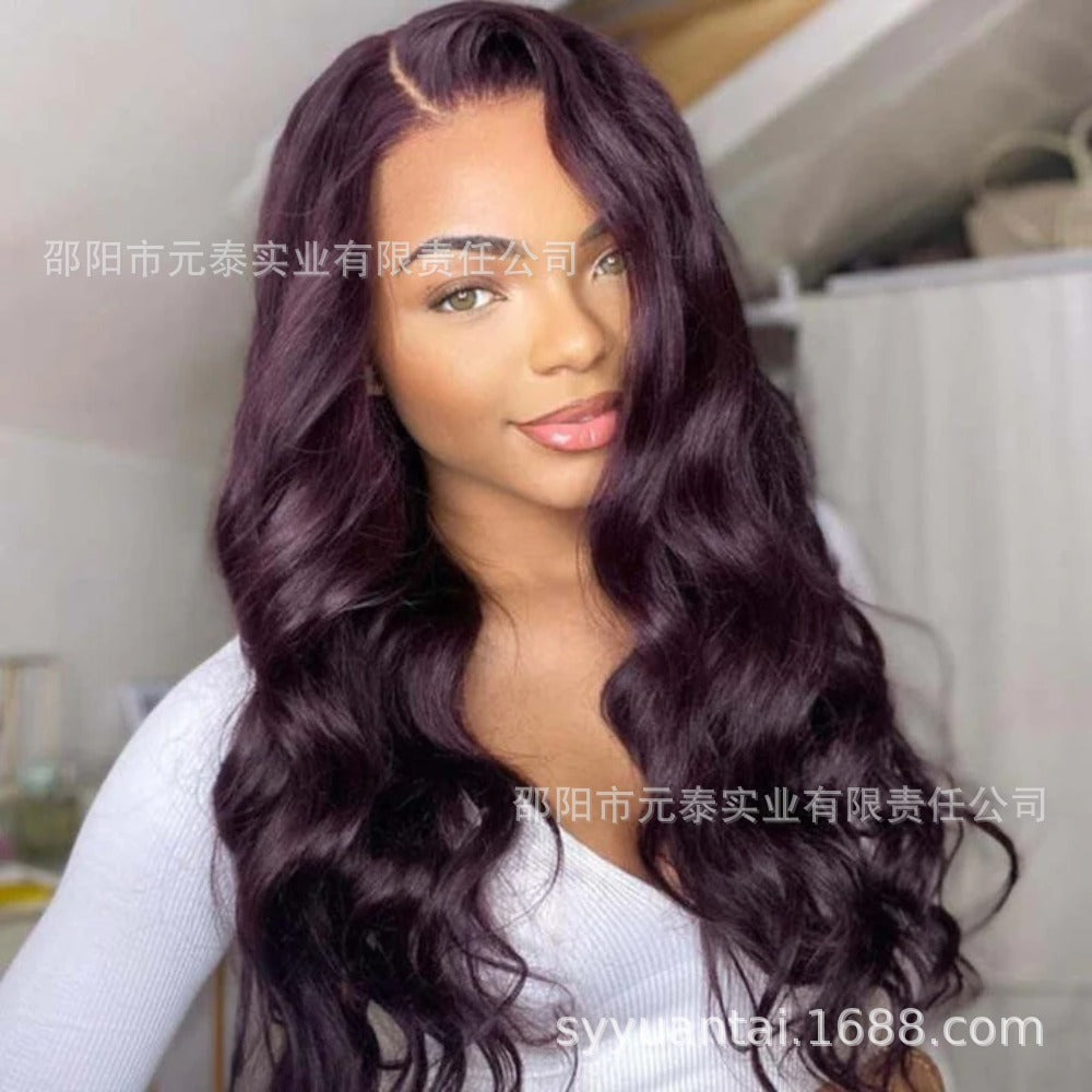 Fashion Mixed Color Big Wave Synthetic Lace Front Wig Long Curly Wig Manufacturer Sale - 图片 3