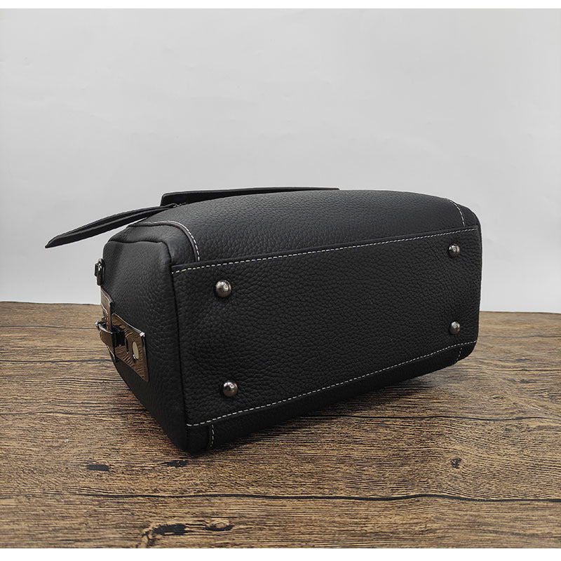 Boston Crossbody Pillow Bag Privacy Protection Fingerprint Unlock Genuine Leather Handbag Commuter Women's Bag Crossbody Bag - 图片 30