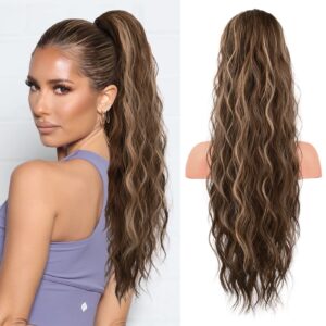 Wig Ponytail Hair Extension 20 Inch Drawstring Ponytail Hair Extension Women's Long Curly Hair Ponytail