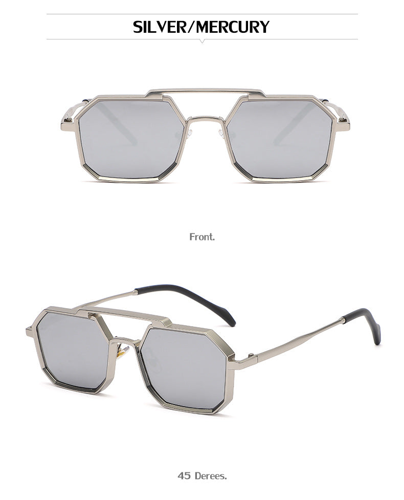 New European and American Steampunk Style Sunglasses for Men, Polygonal Small Frame Sunglasses for Women, Trendy sunglasses Wholesale - 图片 22
