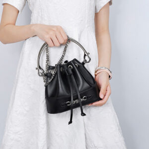 European and American Style Bucket Bag High-Quality Texture Fashion Women's Bag Drawstring Handbag Niche Versatile Shoulder Crossbody Bag for Women