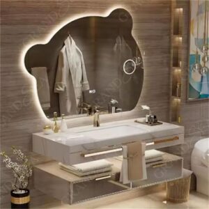 Luxury Floating Designer Bathroom Cabinet Vanities Furniture Sinks Wall Mounted Designs Double Washing Basin Set