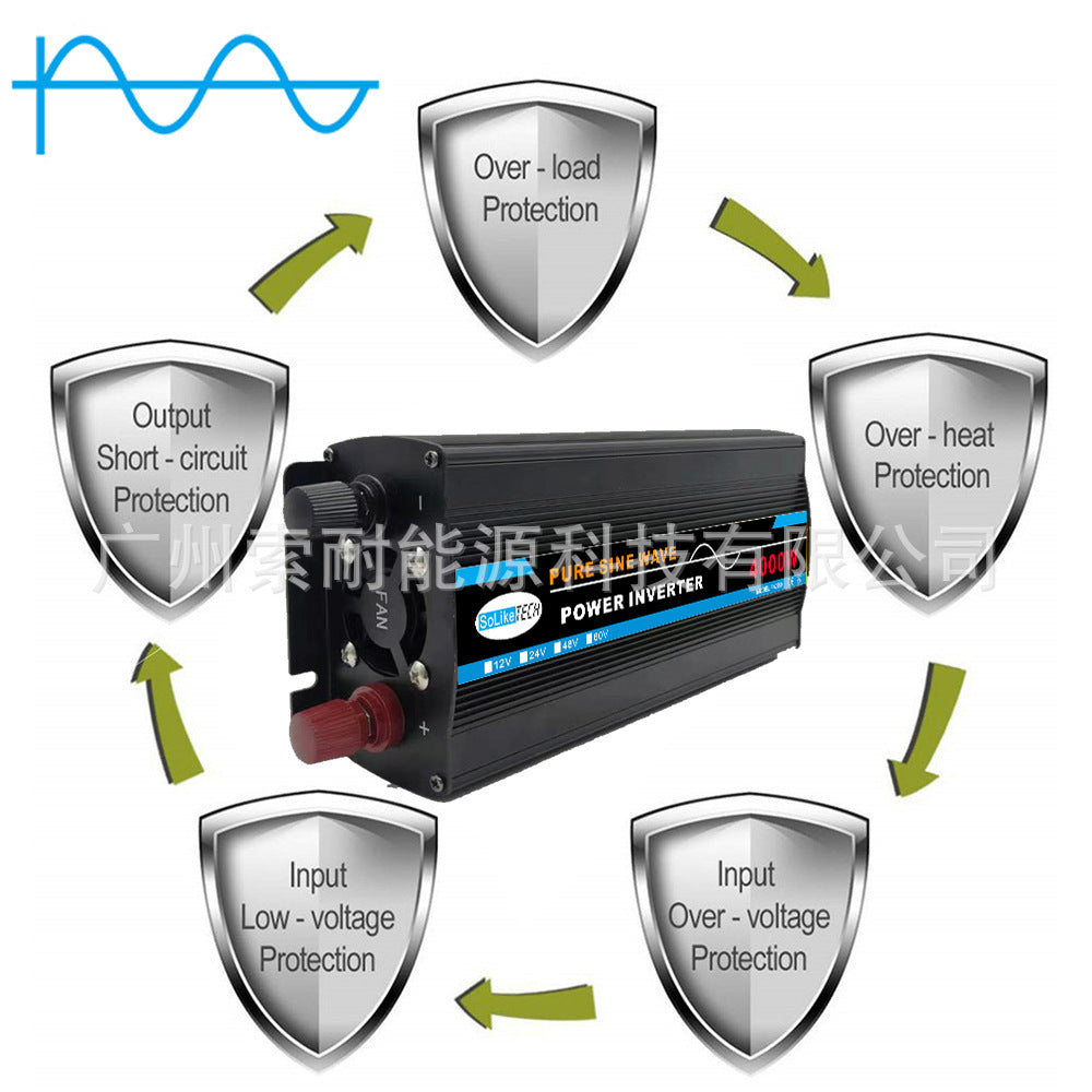 800W Sine Wave Inverter DC12V/24V Turn AC110V120VWish Shopee Platform Export - 图片 7