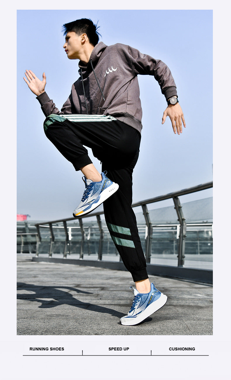 New Summer Lightweight Wear-resistant Men's Running Shoes Carbon Plate Non-slip Sports Shoes Casual Fashion Shoes - 图片 12