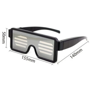 LED Glowing Glasses Colorful Same Style Bar Party Dynamic Charging Changing Patterns Light Up LED Glossy Sunglasses